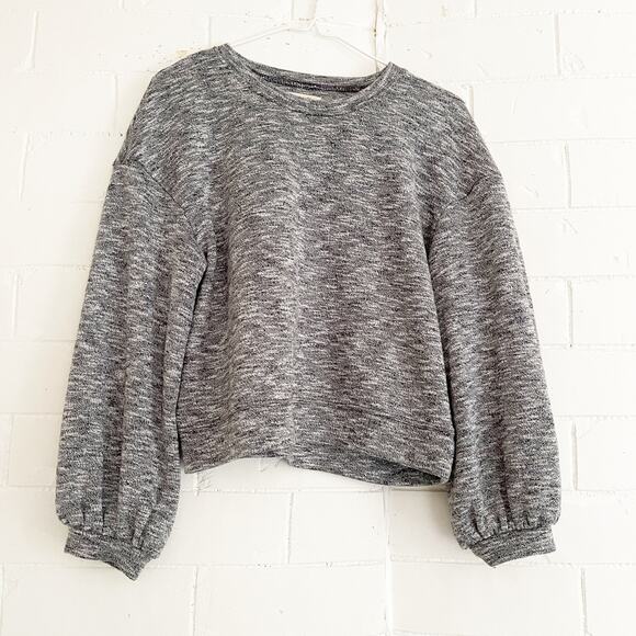 MADEWELL Textured Balloon Sleeve Crewneck Sweatshirt Small S - Picture 3 of 8